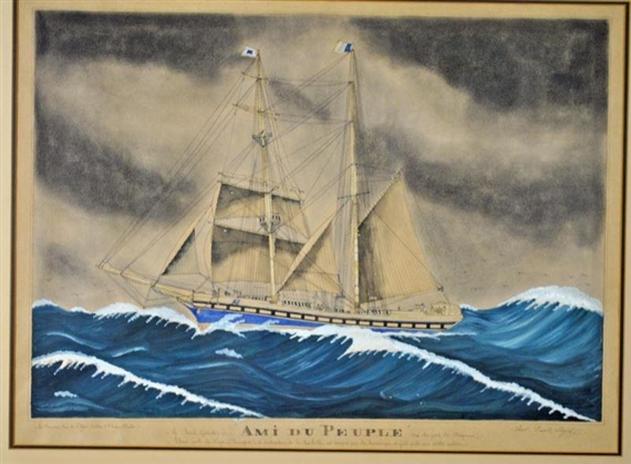 Le Brick Goelette Ami Du Peuple by Paul-Emile Pajot