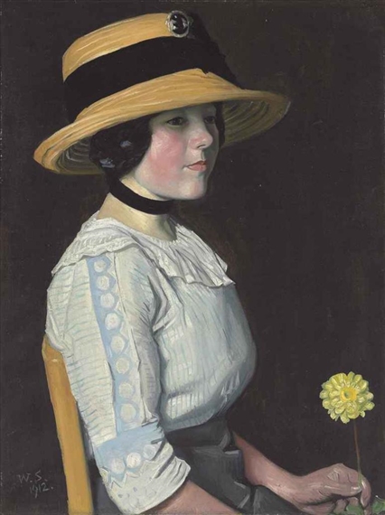 The Straw Hat by William Strang, 1912