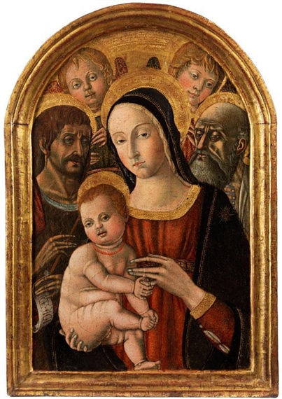 Matteo di Giovanni | Madonna With Child Saint John The Baptist And St ...