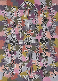 Dream Kangaroo, Opossum And Eclair - Michael Nelson Tjakamarra