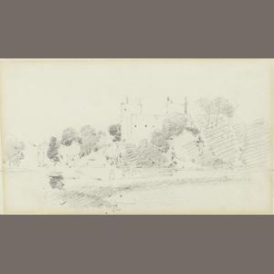 Study of a castle amongst trees by John Constable