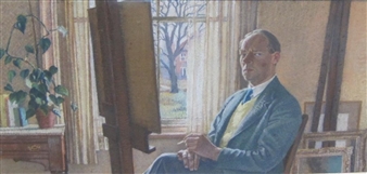 12 Works: Self Portrait of the Artist in his Studio; Still Life with a Plant; Costume Studies; A Bandstand; Life and Portrait Sketches; and Others - Kenneth Proctor