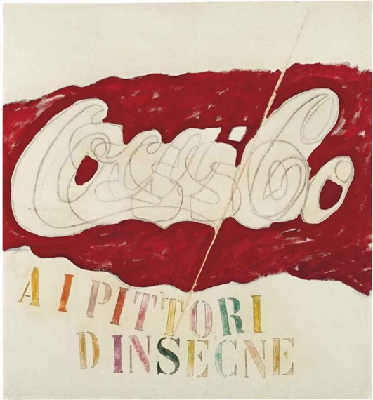 Ai pittori di insegne by Mario Schifano, 1965