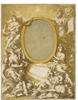 Design for a Frontispiece with Allegorical Figures - Alexis Loir