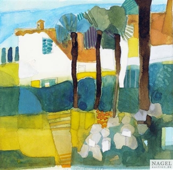 Three Works: Kleine dän. Landschaft (Winter); Northern German landscape with houses; Southern landscape - Karlheinz Gross