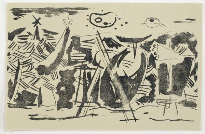 Artwork by Willi Baumeister, Ohne Titel (Metaphysische Landschaft), Made of Lithograph