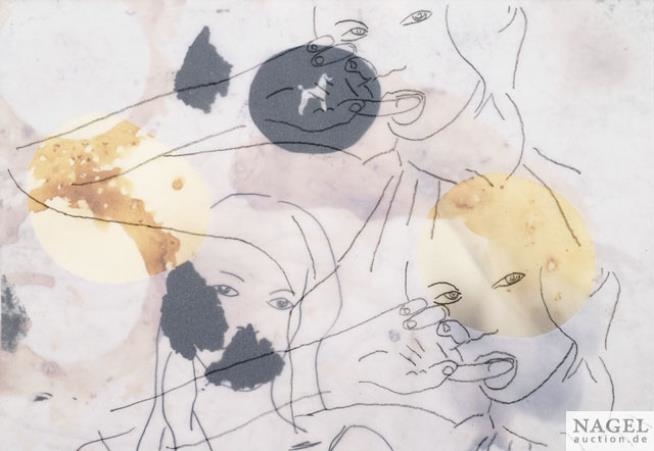 Artwork by Toni Wirthmüller, Tageswertung, Made of 12 mixed media on paper