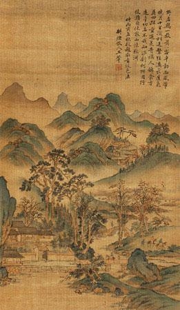 Artwork by Wang Hui, Untitled, Made of ink and color on silk