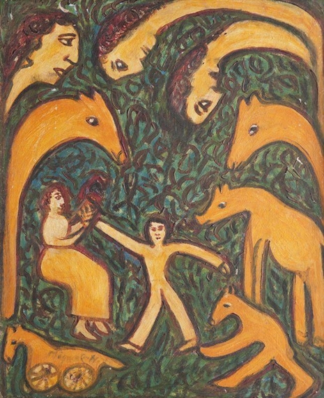 Personnages et loups by Miguel Hernandez