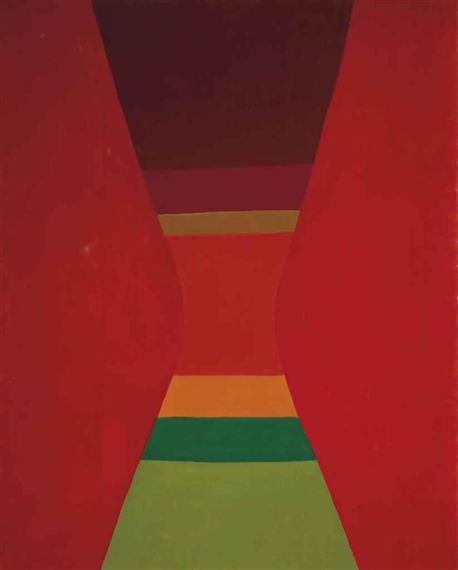 Pink and Orange (Pinched Orange) by Jack Bush, 1964