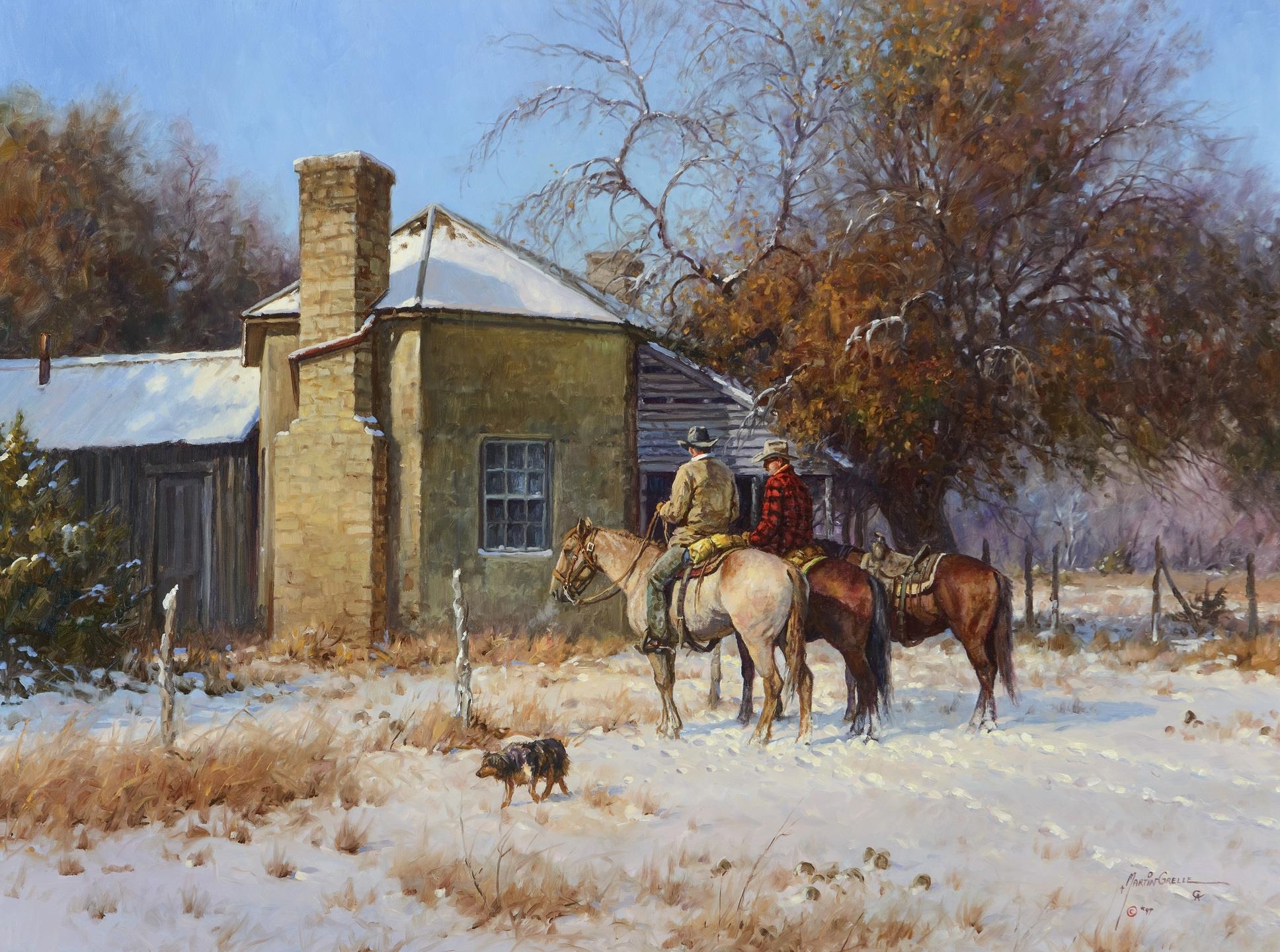 Artwork by Martin Grelle, An Early Snow, Made of oil on canvas
