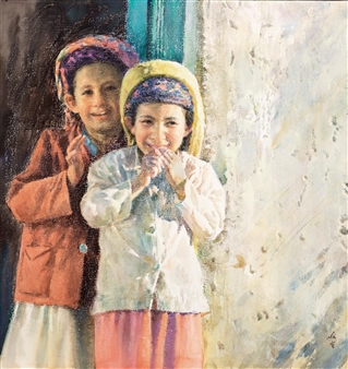 Two Pamir Plateau Girls - Ha Ding