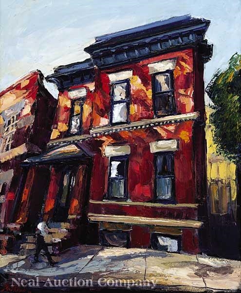 Artwork by James Michalopoulos, Cherry Street, Made of oil on canvas