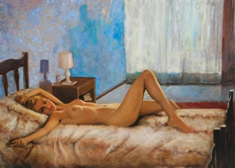 Reclining Female Nude - M.D. Gregoire