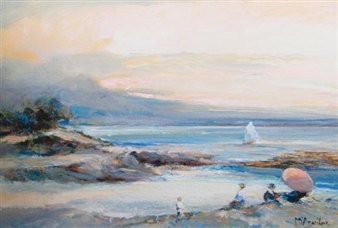Figures on the Beach, Sur la plage - Michael d'Aguilar