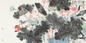 Mandarin Duck in Lotus Pond by Jia Guangjian, 2010