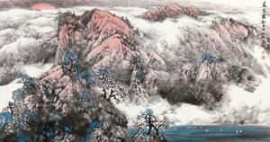 Landscape in Rosy Dawn by Shi Enzhao, 2011
