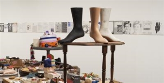 Installation view of Robert Warner exhibition at Krannert Art Museum and Kinkead Pavilion.