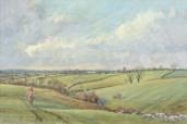 The Cottesmore Hunt below Somerby with Neil Coleman on his Hunter in the Foreground by Robin Furness, 2007