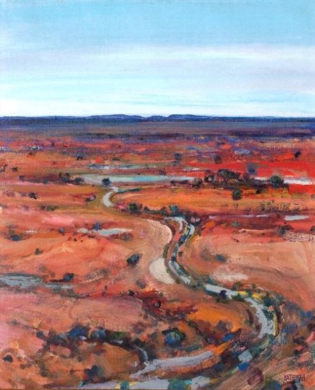 Australia, Britain, Europe, Saltpan in Flood by Piers Bateman