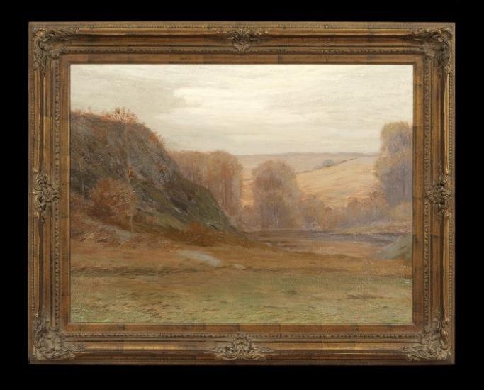Artwork by Leonard Ochtman, Mountain Vista in Autumn, Made of oil on canvas