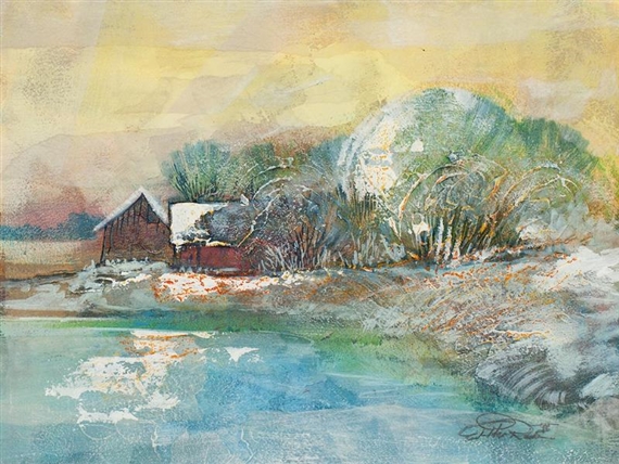 Winter Morning at the River II by Ernst Peter Rade, 1980