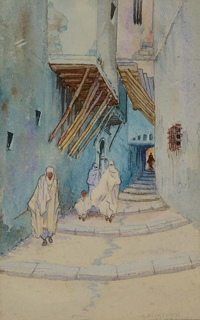 Dimitri Semakov | Algerian street scene | MutualArt