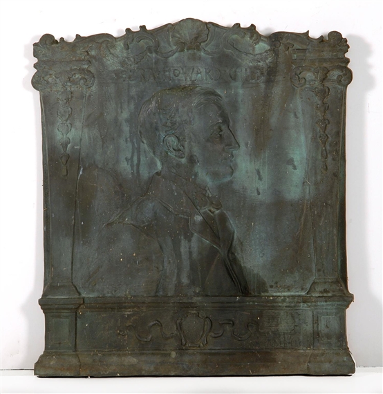 Relief portrait of Ezra Howard Child by Janet Scudder