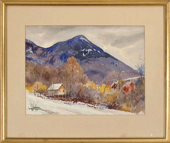 Mt. Doublehead in Autumn Snow by Henry Webster Rice