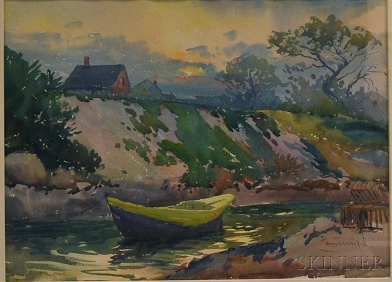 Sunset from Josias River, Ogunquit, Maine by Henry Webster Rice