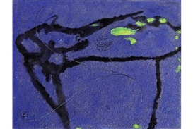 A suite of gouache and charcoal works on paper by Michael Cook presented at David Richard Gallery