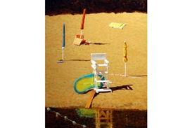 Recent paintings, watercolors, and drawings, by artist Mary Robertson on view at George Krevsky Gallery