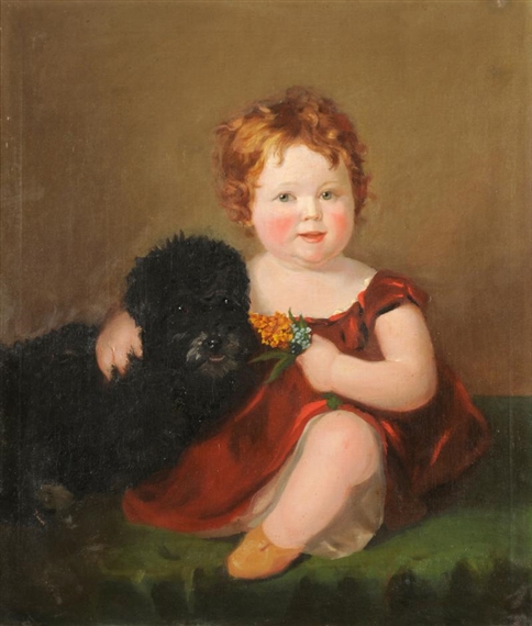 William B. Bock | Portrait of Jona Thomas Likrup and his dog Nowel Bery ...