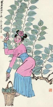 DANCE OF TEA-PICKING WOMAN by Ye Qianyu, 1988