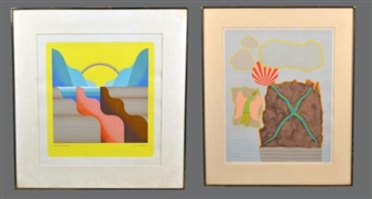 2 works: Landkarte Nr. 9 "Durchstich"; Untitled - Jens Lausen