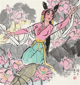 LOTUS AND GIRL - Ye Qianyu