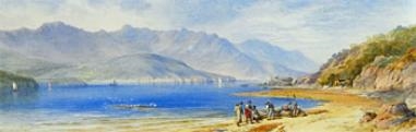 Akaroa by Nicolas Chevalier, 1868