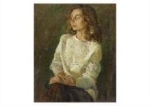 Artwork by Leonid Mihailovich Stil, Lady, Made of oil on canvas