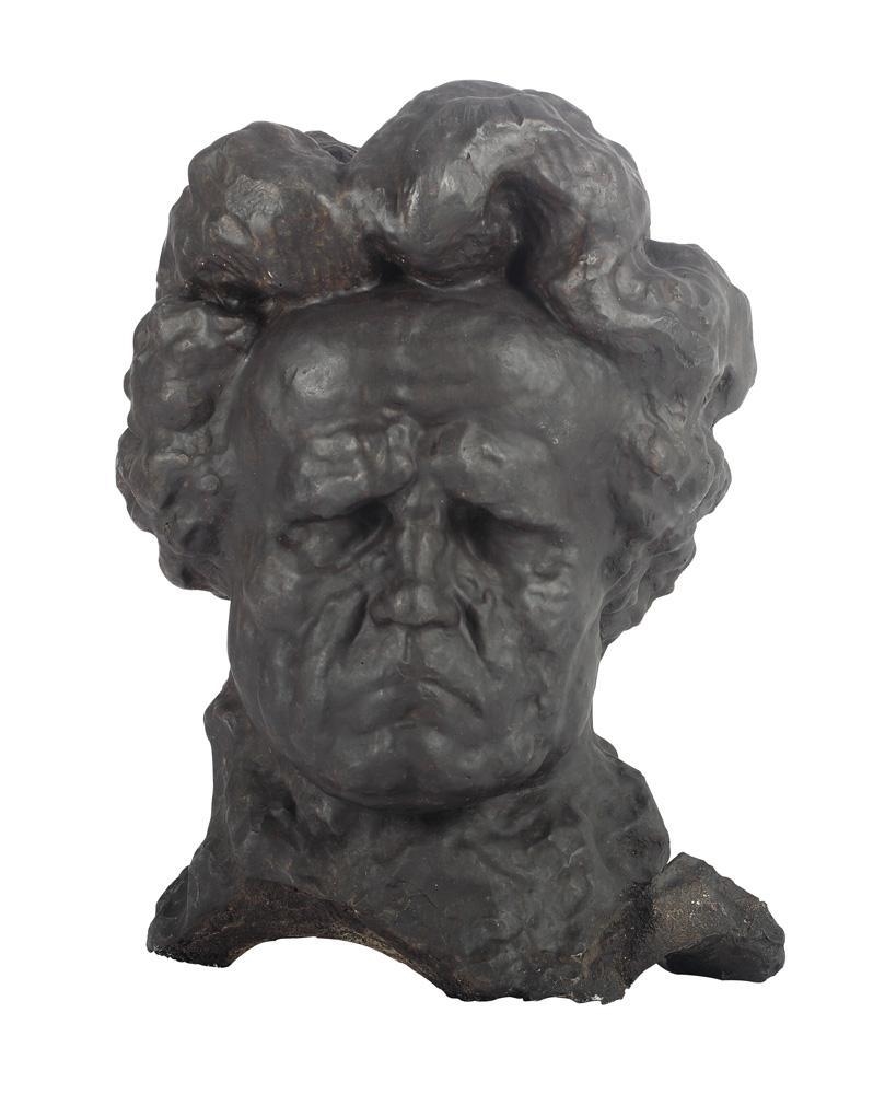 Artwork by Dimitrie Paciurea, Beethoven, Made of Black patinated plaster