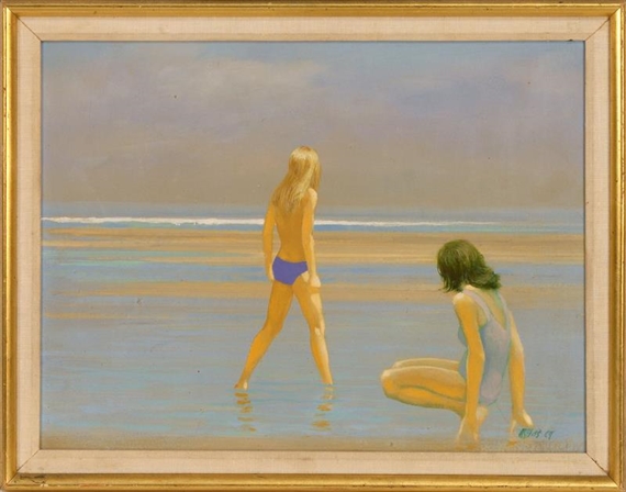 Wading on the shore by Robert R. Bliss, 1969