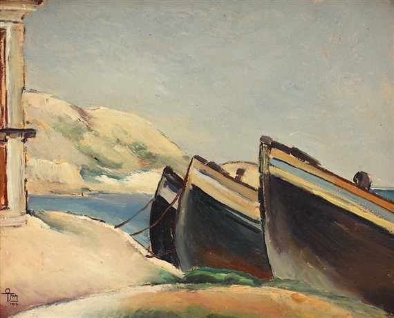 Boats in Balchik by Ion Theodorescu Sion, 1927