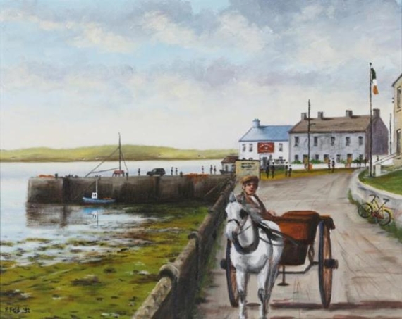 INISHMOR, GOING TO MEET THE BOAT by Frank Feld, 1992