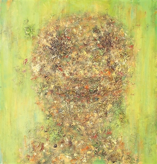 Self-portrait with head hyena - George Anghelescu