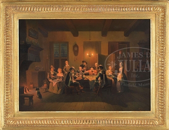 PLAYING DICE IN A TAVERN AT NIGHT - Pieter Geerard Sjamaar