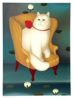 Cat in Chair by Igor Galanin, circa 1985