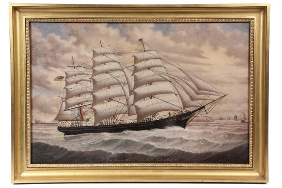 Portrait of the Sailing Ship ,Iroquois by Percy Sanborn, 1881