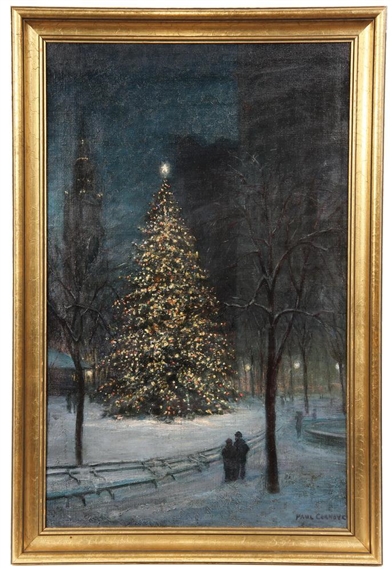 Christmas in Madison Square Park by Paul Cornoyer