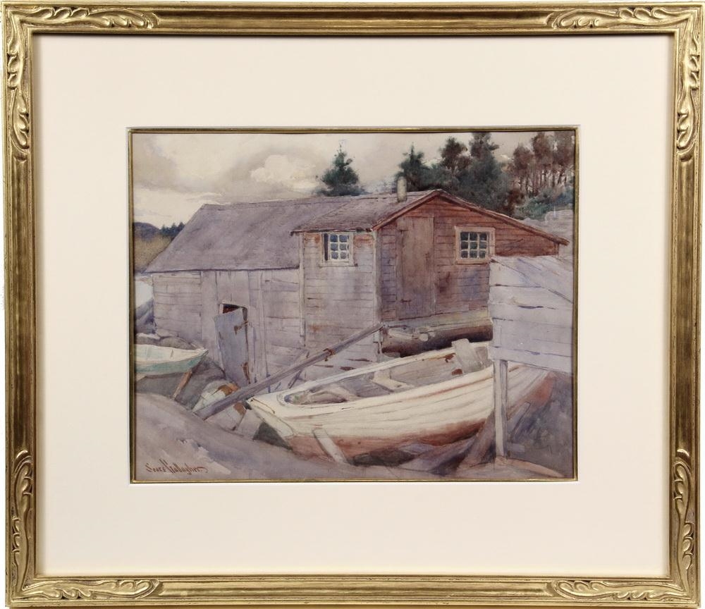 Artwork by Sears Gallagher, The Hermitage, Monhegan Island, Made of watercolour