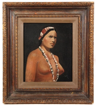 Hawaii Wahine with Lei - Kenneth C. Bryan