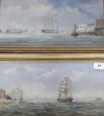 A pair of oils on board by E. Robins